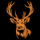 Deer Head Embroidery Design, Stag Silhouette Pattern