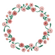 Delicate Floral Wreath Embroidery Design, Instant Download
