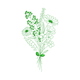 Delicate Meadow Wildflower Line Art Embroidery Design, Machine Embroidery Pattern, Instant Download