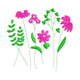 Delicate Wildflower Garden Embroidery Design, Instant Download