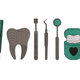 Dental Tools & Tooth Embroidery Design, Machine Embroidery Pattern, Instant Download