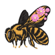 Detailed Honey Bee Embroidery Design, Realistic Bee Nature Pattern, Instant Download