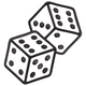 Dice Pair Embroidery Design, Instant Download
