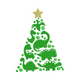 Dinosaur Christmas Tree Embroidery Design V2, Instant Download