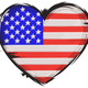 Distressed American Flag Heart Embroidery Design, Instant Download