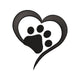 Dog Cat Paw Love Embroidery Design, Instant Download