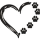Dog Lover Heart Paw Trails Embroidery Design, Pet Love Machine Embroidery, Instant Download