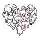 Dog Lovers Heart Embroidery Design, Instant Download
