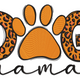 Dog Mama Paw Embroidery Design, Leopard Print Dog Mom Pattern