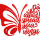 Don't Be Afraid to Spread Your Wings Embroidery Design, Machine Embroidery Pattern, Instant Download