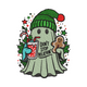 Don't Stop Believin Christmas Ghost Embroidery Design, Instant Download