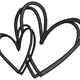 Double Heart Outline Embroidery Design, Valentine Pattern