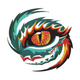 Dragon Eye Embroidery Design, Fierce Fantasy Scale Pattern, Instant Download