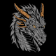 Dragon Head Embroidery Design, Instant Download