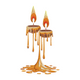 Dripping Candle Halloween Embroidery Design, Spooky Candle Pattern, Instant Download