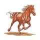 Dynamic Running Horse Embroidery Design, Equine Machine Embroidery Pattern, Instant Download