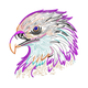 Eagle Head Line Art Embroidery Design, Instant Download
