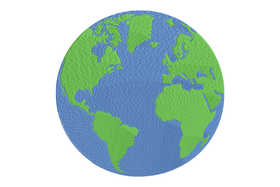 Earth Globe Embroidery Design, Machine Embroidery Pattern, Instant Download