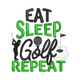 Eat Sleep Golf Repeat Embroidery Design, Instant Download