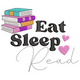 Eat Sleep Read Embroidery Design, Instant Download