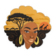 Elegant African Woman Embroidery Design, Instant Download