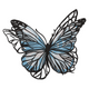 Elegant Blue Butterfly Embroidery Design, Nature Machine Embroidery Pattern, Instant Download