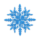 Elegant Blue Snowflake Embroidery Design, Instant Download