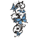 Elegant Butterfly Floral Vine Embroidery Design, Instant Download