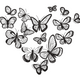 Elegant Butterfly Heart Embroidery Design, Instant Download