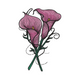 Elegant Calla Lily Flowers Embroidery Design, Instant Download