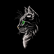 Elegant Cat Profile Embroidery Design, Instant Download