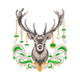 Elegant Christmas Deer Embroidery Design, Festive Reindeer Holiday Pattern, Instant Download