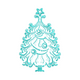 Elegant Christmas Tree Embroidery Design, Ornate Holiday, Instant Download