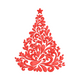 Elegant Christmas Tree Embroidery Design, Instant Download