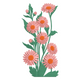 Elegant Daisy Flower Embroidery Design V2, Instant Download