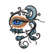 Elegant Eye Embroidery Design, Instant Download