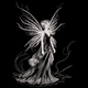 Elegant Fairy Lady Embroidery Design, Instant Download