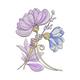 Elegant Fantasy Flowers Embroidery Design, Botanical Magic Machine Embroidery, Instant Download