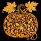 Elegant Filigree Pumpkin Embroidery Design, Fall Halloween Machine Pattern, Instant Download