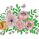 Elegant Floral Bouquet Embroidery Design, Classic Flower Bouquet Pattern, Instant Download