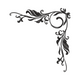 Elegant Floral Corner Vine Embroidery Design, Instant Download