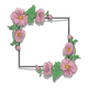 Elegant Floral Frame Embroidery Design, Instant Download