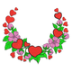 Elegant Floral Heart Wreath Embroidery Design V2, Instant Download