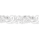 Elegant Floral Scroll Border Embroidery Design, Instant Download