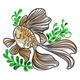 Elegant Goldfish Embroidery Design, Instant Download