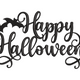 Elegant Happy Halloween Script Embroidery Design, Cursive Halloween Machine Embroidery, Instant Download