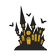 Elegant Haunted House Halloween Embroidery Design, Instant Download