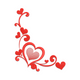 Elegant Heart Vine Valentine Embroidery Design, Instant Download