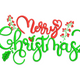 Elegant Holiday Calligraphy with Holly Leaves Embroidery Design, Instant Download
