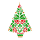 Elegant Holiday Tree Machine Embroidery Design, Instant Download